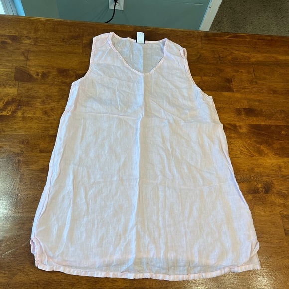 Women’s Match Point Lightweight Linen v neck pink top size medium - Picture 1 of 8